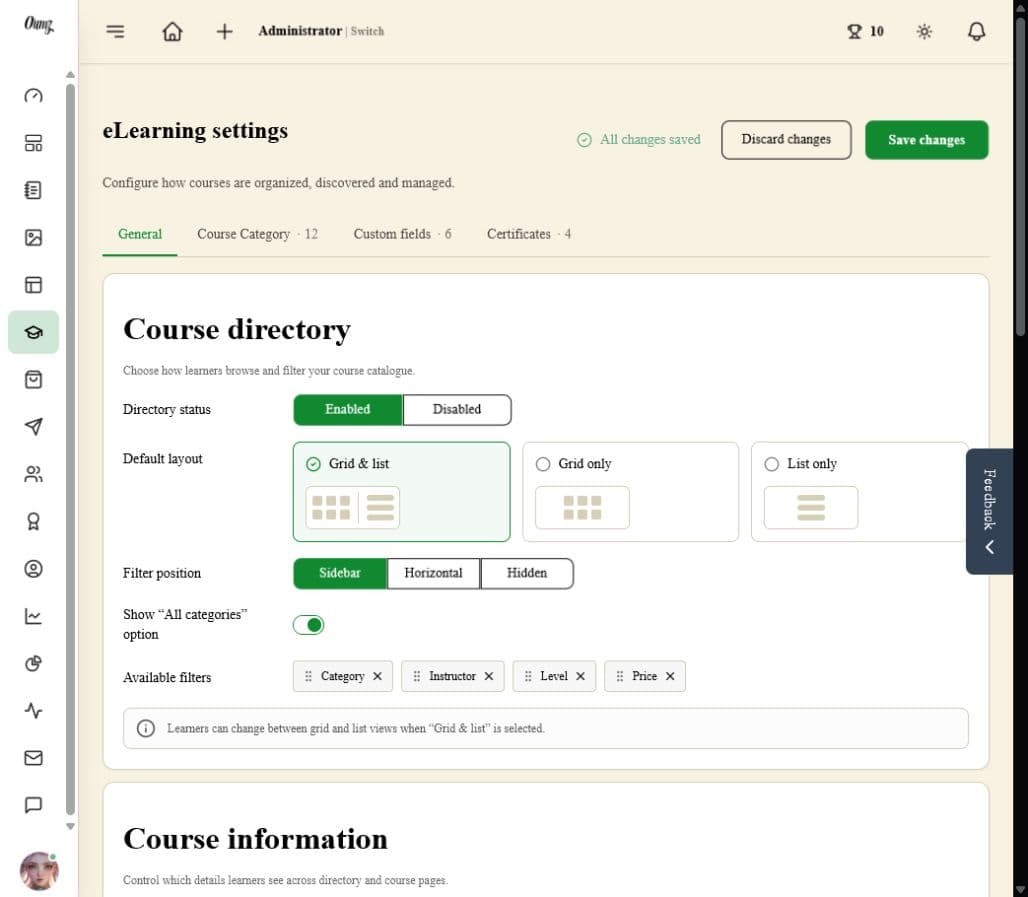 Continuing education course and completion management